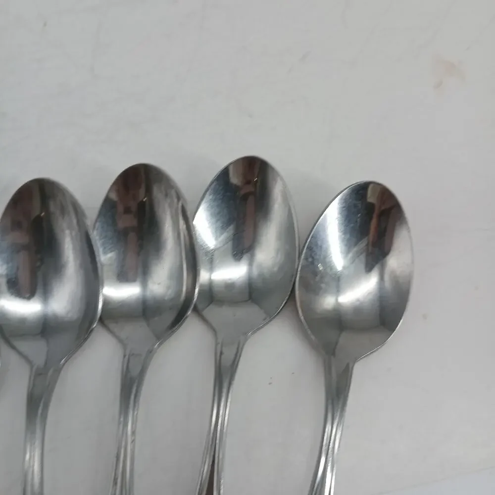 7X Spoons Washington Forge SPRING MEADOW Stainless Flatware Table TEASPOONS